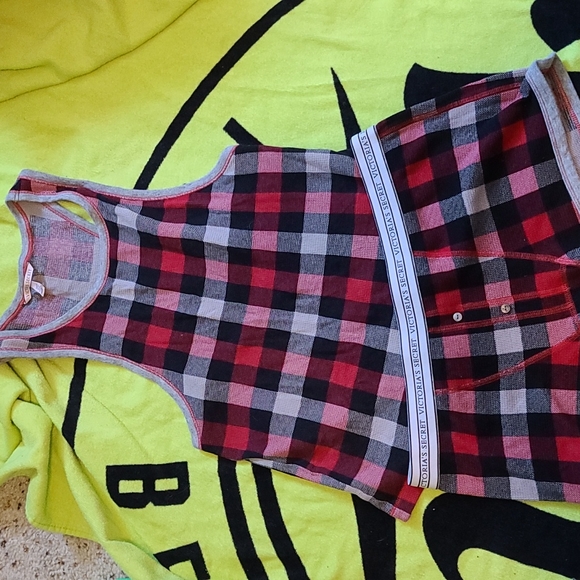 Victoria's Secret Other - Victoria’s Secret Buffalo Plaid tankShort M